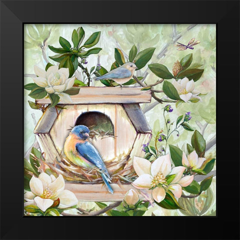 Birdhouse I Black Modern Wood Framed Art Print by Diannart