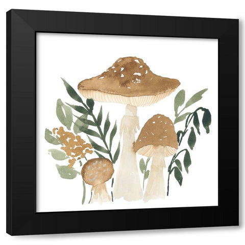 Mushroom Garden I Black Modern Wood Framed Art Print by Price, Lucille