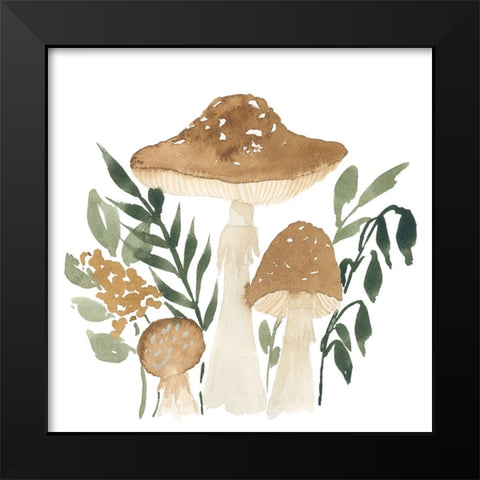 Mushroom Garden I Black Modern Wood Framed Art Print by Price, Lucille