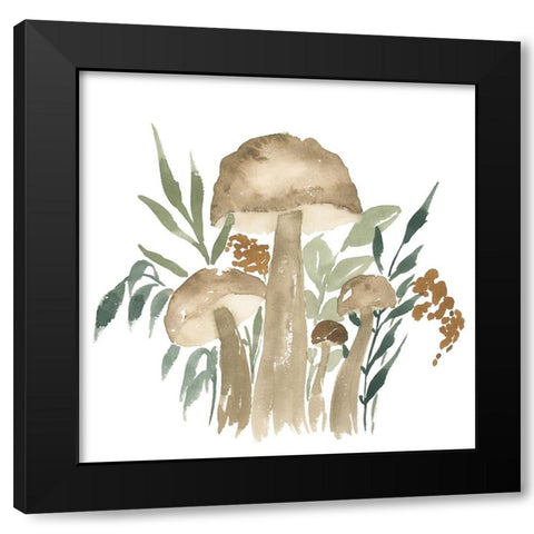 Mushroom Garden II Black Modern Wood Framed Art Print with Double Matting by Price, Lucille