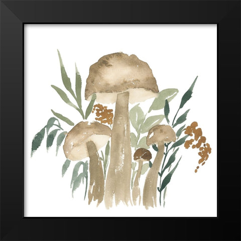 Mushroom Garden II Black Modern Wood Framed Art Print by Price, Lucille