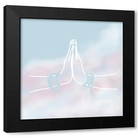 Namaste Black Modern Wood Framed Art Print with Double Matting by Wilson, Kali