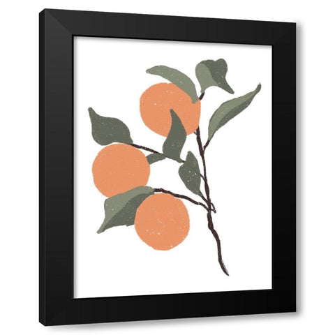 Stem Of Oranges Black Modern Wood Framed Art Print by Price, Lucille
