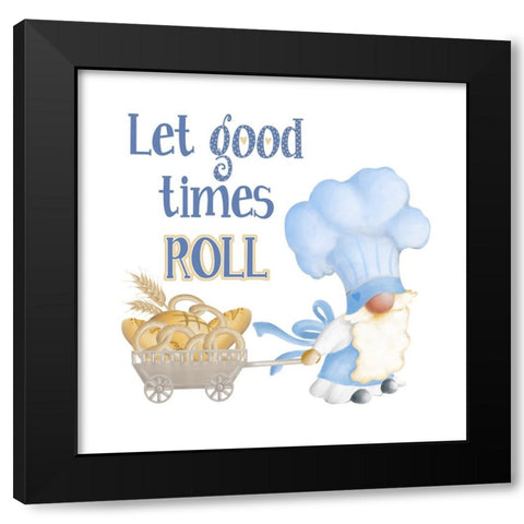 Gnome Bakery I Black Modern Wood Framed Art Print with Double Matting by Metz, Andi