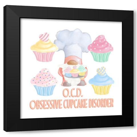 Gnome Bakery VI Black Modern Wood Framed Art Print with Double Matting by Metz, Andi