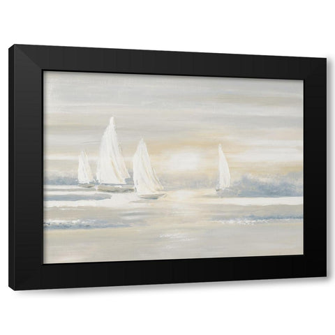 The Cove at Sunrise Black Modern Wood Framed Art Print by Pinto, Patricia