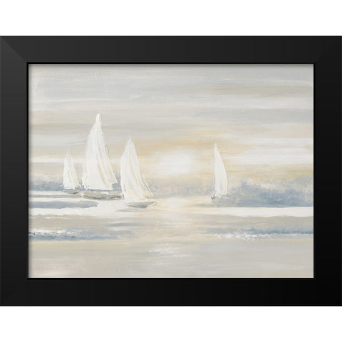 The Cove at Sunrise Black Modern Wood Framed Art Print by Pinto, Patricia
