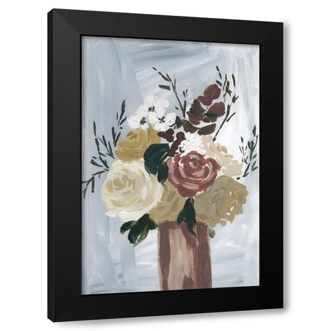 Autumn Bouquet Black Modern Wood Framed Art Print with Double Matting by Price, Lucille