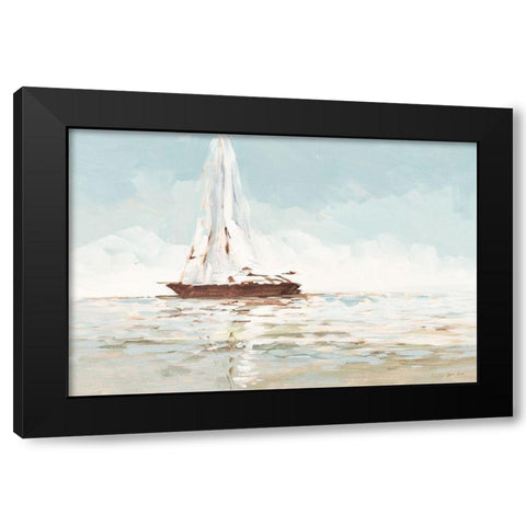 Sailing Journey Black Modern Wood Framed Art Print by Slivka, Jane