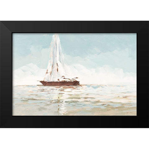 Sailing Journey Black Modern Wood Framed Art Print by Slivka, Jane