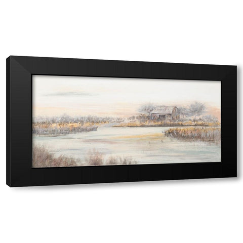 The Barn In The Marsh Black Modern Wood Framed Art Print by Pinto, Patricia