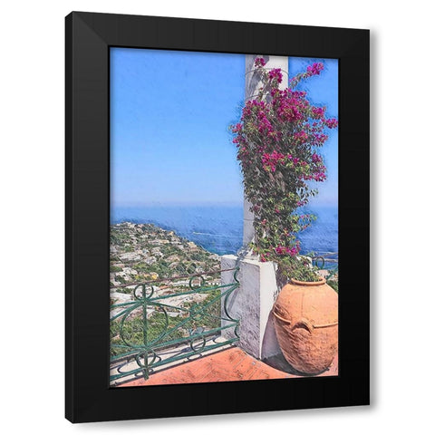 Greek Isle Black Modern Wood Framed Art Print with Double Matting by Hyler, JB