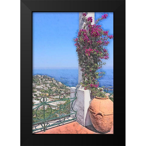 Greek Isle Black Modern Wood Framed Art Print by Hyler, JB