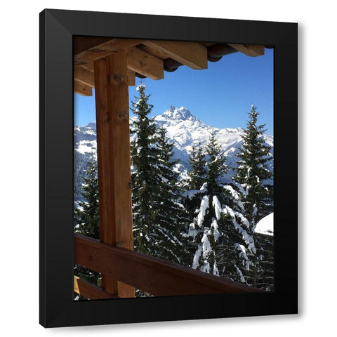 Snowy Morning Black Modern Wood Framed Art Print with Double Matting by Hyler, JB