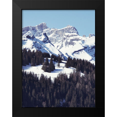 Snowy Hike Black Modern Wood Framed Art Print by Hyler, JB