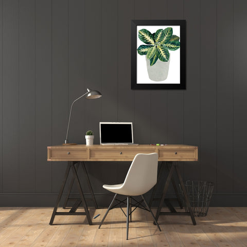 Prayer Plant II Black Modern Wood Framed Art Print by Loreth, Lanie