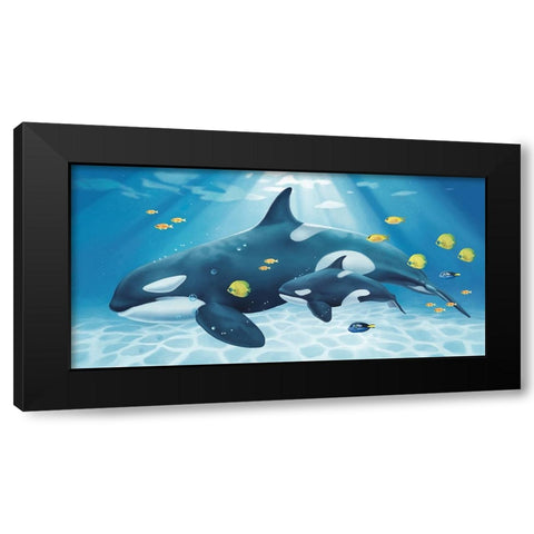 Ocra Black Modern Wood Framed Art Print with Double Matting by Sheppard, Lucca