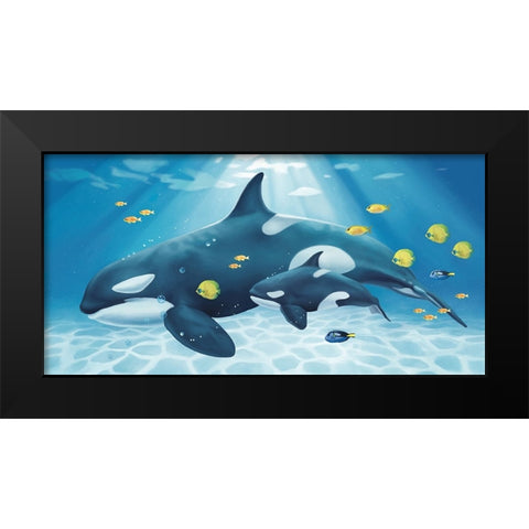 Ocra Black Modern Wood Framed Art Print by Sheppard, Lucca