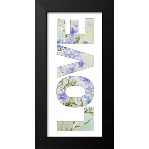 Love Spring Black Modern Wood Framed Art Print by Diannart
