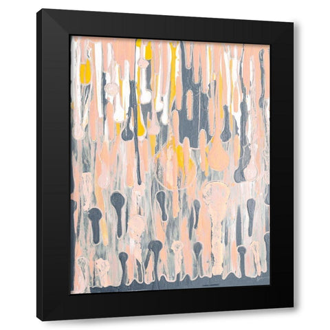 Melting Droplets Black Modern Wood Framed Art Print by Grace, Ajoya