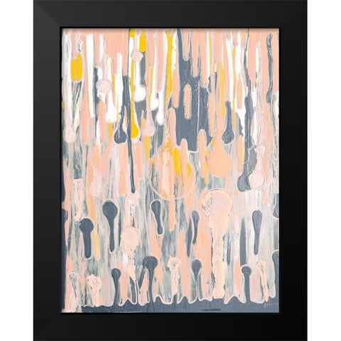 Melting Droplets Black Modern Wood Framed Art Print by Grace, Ajoya