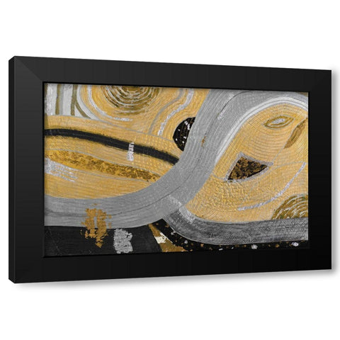 Cleos Eye Black Modern Wood Framed Art Print with Double Matting by Grace, Ajoya