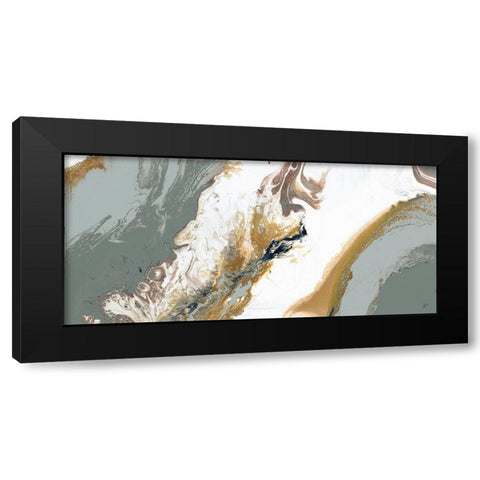Gray Shores I Black Modern Wood Framed Art Print with Double Matting by Grace, Ajoya