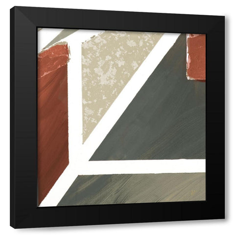 Grounded Geometric Abstract I Black Modern Wood Framed Art Print with Double Matting by Grace, Ajoya