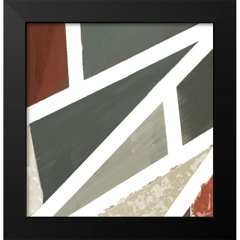 Grounded Geometric Abstract II Black Modern Wood Framed Art Print by Grace, Ajoya