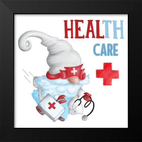 Gnome Health I Black Modern Wood Framed Art Print by Metz, Andi