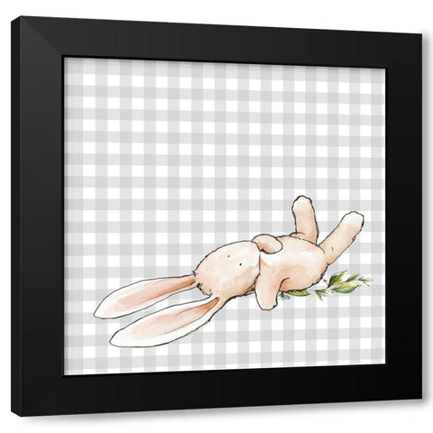 Hoppi Easter II Black Modern Wood Framed Art Print by Diannart