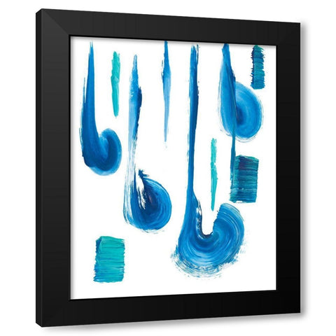 Rip Tide Black Modern Wood Framed Art Print with Double Matting by Beauchamp, Andy