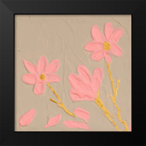Petite Bloom Black Modern Wood Framed Art Print by Grace, Ajoya