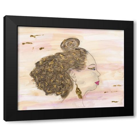 Shimmering Sis Black Modern Wood Framed Art Print by Grace, Ajoya