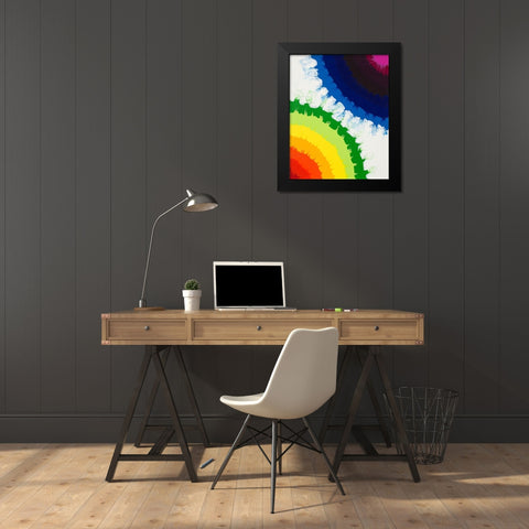 Rainbow Flip Black Modern Wood Framed Art Print by Grace, Ajoya