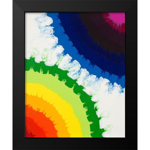 Rainbow Flip Black Modern Wood Framed Art Print by Grace, Ajoya
