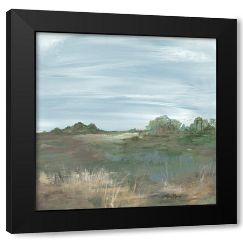 Pleasant Field I  Black Modern Wood Framed Art Print by Maria, Robin