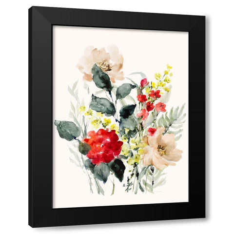 Perfectly Sunny Wildflowers I Black Modern Wood Framed Art Print with Double Matting by Loreth, Lanie