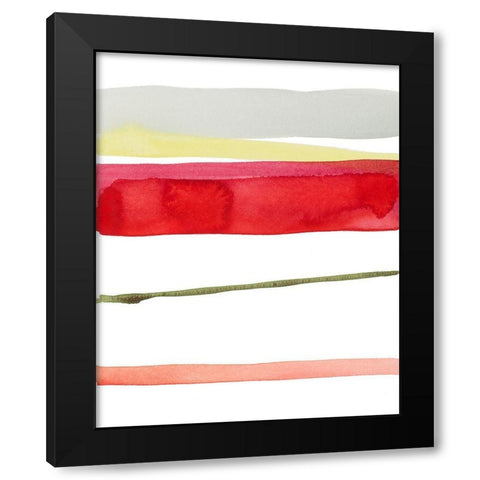 Along the Line I Black Modern Wood Framed Art Print by Loreth, Lanie