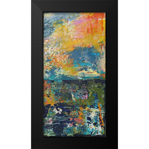 Sunset Panel II Black Modern Wood Framed Art Print by Athas, Vas
