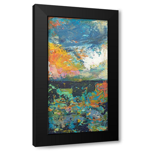 Sunset Panel I Black Modern Wood Framed Art Print with Double Matting by Athas, Vas