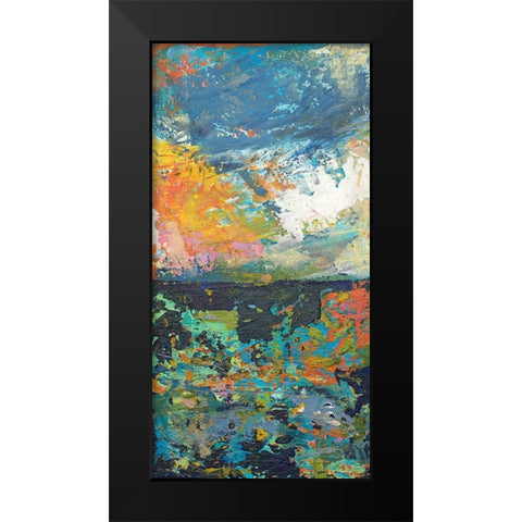 Sunset Panel I Black Modern Wood Framed Art Print by Athas, Vas