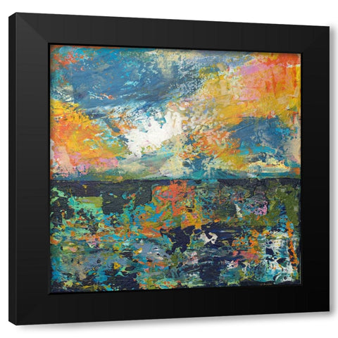 Sunset Black Modern Wood Framed Art Print with Double Matting by Athas, Vas