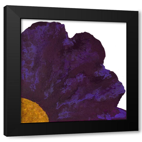 Purple Petal Black Modern Wood Framed Art Print with Double Matting by Grace, Ajoya