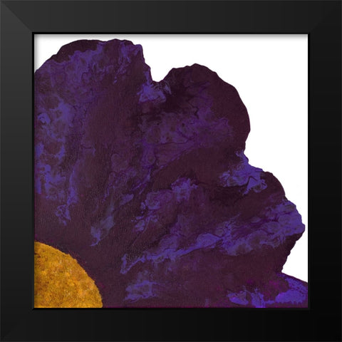 Purple Petal Black Modern Wood Framed Art Print by Grace, Ajoya