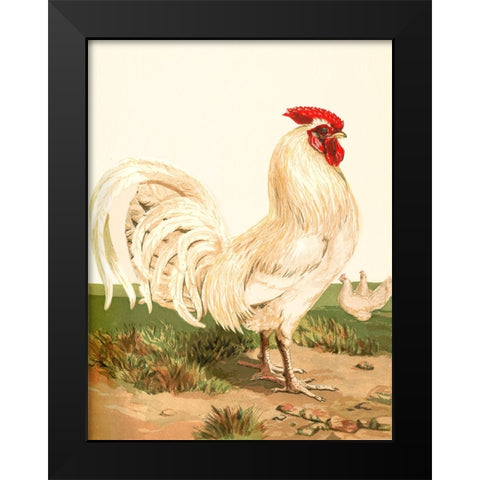 Hen Black Modern Wood Framed Art Print by Piddix