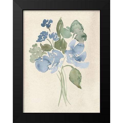 Blue Bouquet I Black Modern Wood Framed Art Print by Price, Lucille