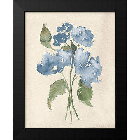 Blue Bouquet II Black Modern Wood Framed Art Print by Price, Lucille