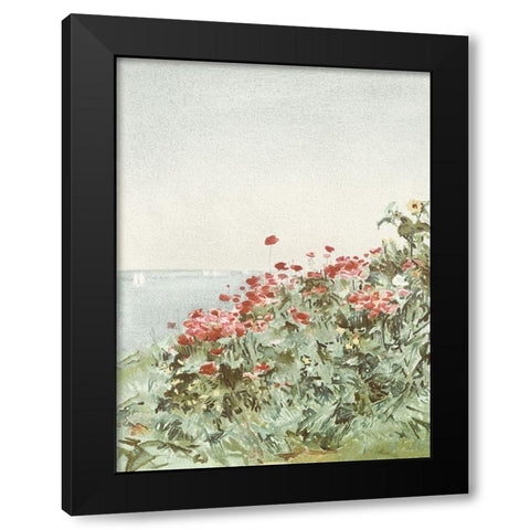Garden by the Sea I Black Modern Wood Framed Art Print with Double Matting by Piddix