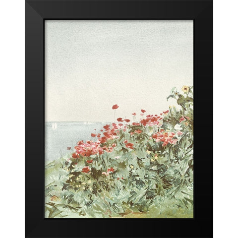 Garden by the Sea I Black Modern Wood Framed Art Print by Piddix
